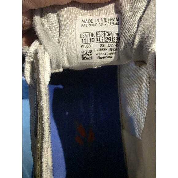 Size 11 - Mens Reebok Zig Kinetica 2 Pure GreyCobalt Blue Running Shoes Sneakers - Picture 9 of 9